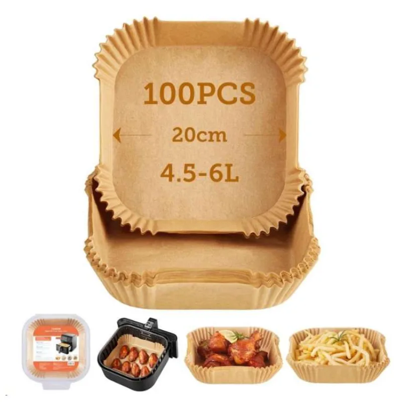 Cosori Papírové formy pro horkovzdušné fritézy 100ks (20cm - 4.5-6L) (CLR-R601-NEU)