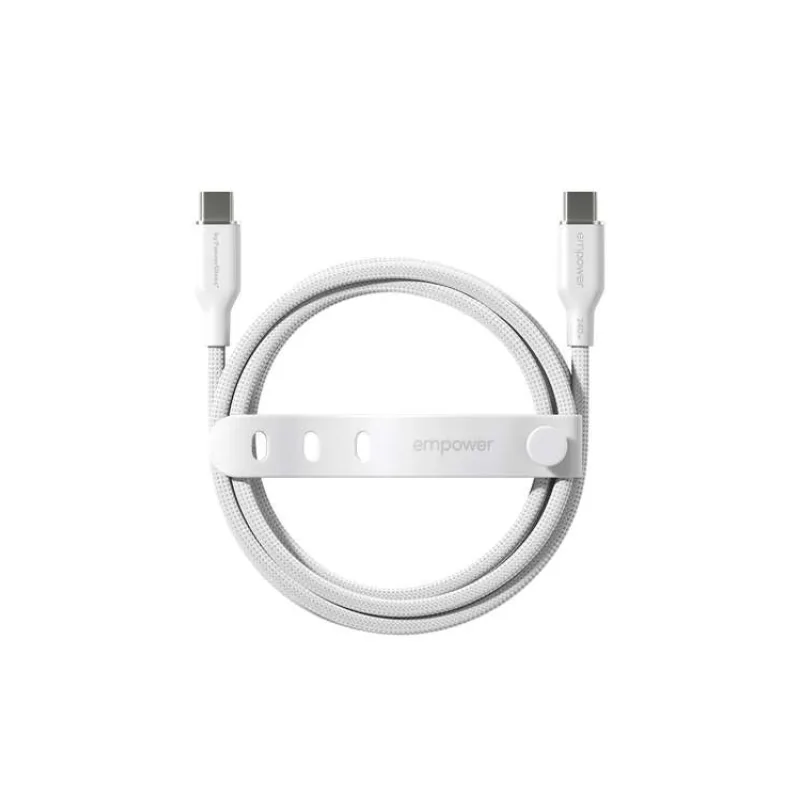 PanzerGlass kábel EMPOWER Racing USB-C to USB-C 1.2m 240W - White (EM77569)