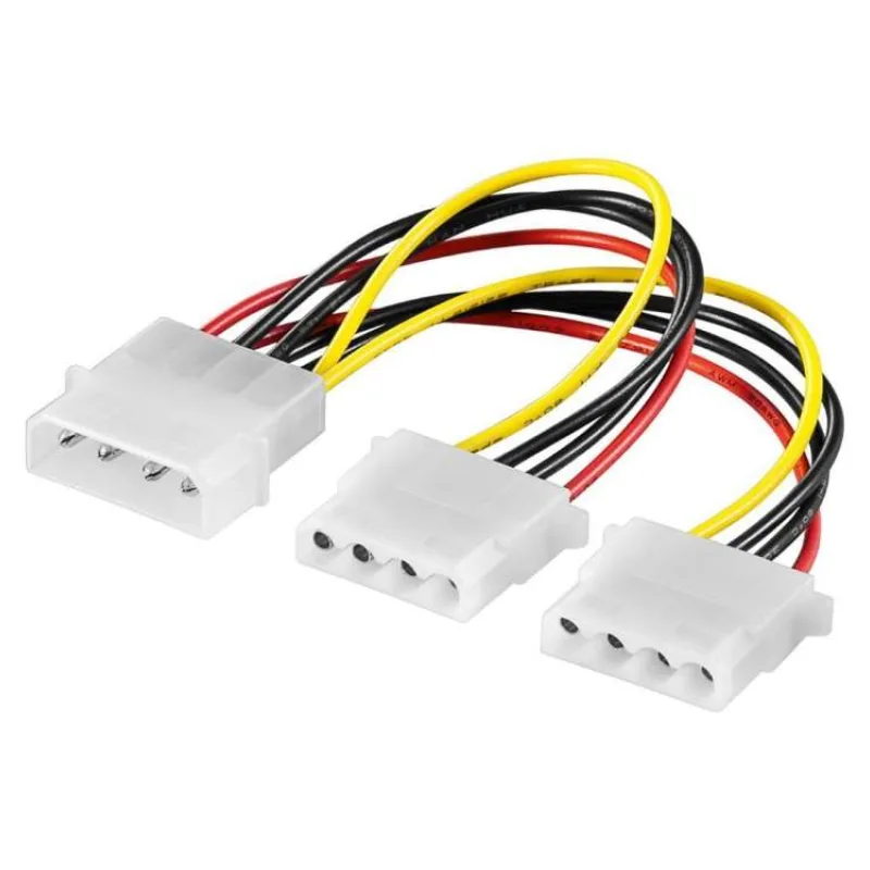 PremiumCord kabel napájecí rozdvojka Molex na 2x Molex (kn-1)