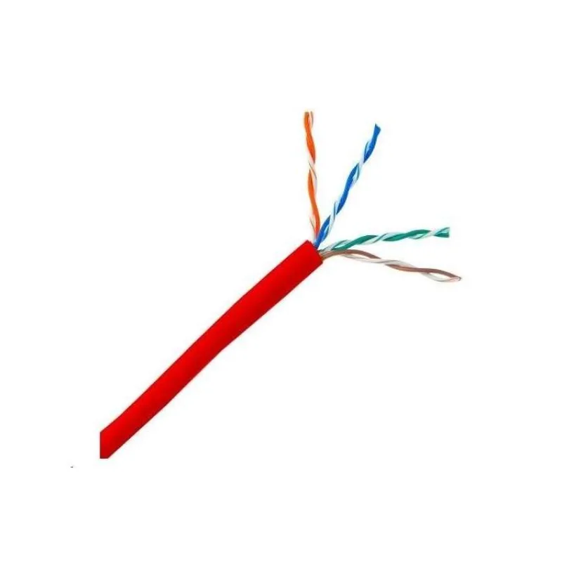 PLANET kabel UTP, lanko, 4pár,Cat 5e Planet Elite červený, balení 305m (KAB-UTP5E-L-PVC-RED)