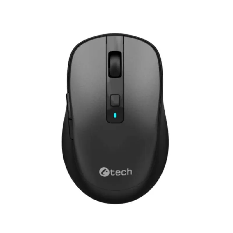C-TECH myš WLM-19 Dual mode, bezdrátová, BT5.0 + 2,4GHz, 1600DPI, 6 tlačítek, USB nano receiver, černá (WLM-19)