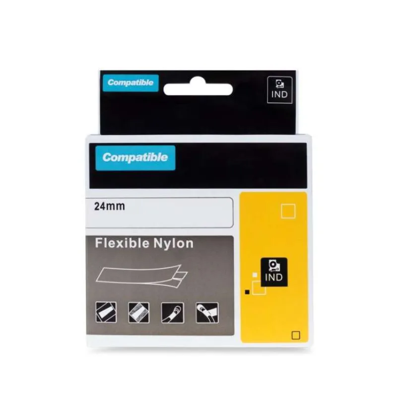 PRINTLINE kompatibilní páska s DYMO 1734524, 24mm, 3.5m, černý tisk/bílý podklad, RHINO, nylonová, flexibilní (PLTD93)
