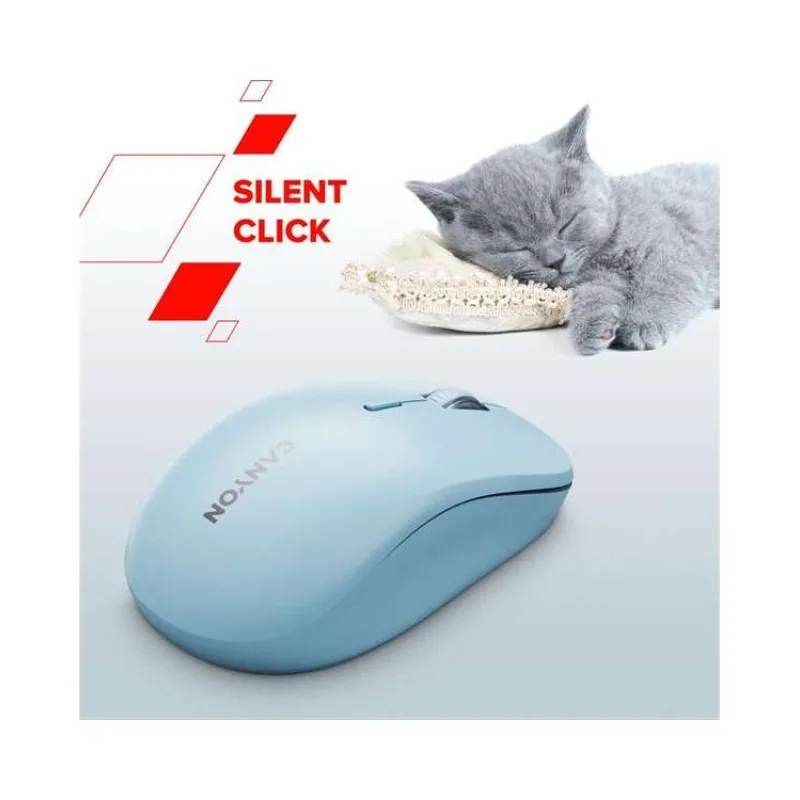 Canyon MW-12, 2v1 bezdrôtová optická myš Bluetooth / 2.4 GHz, tichá, 6 tlačidiel, 800/1200/1600/2400 DPI, šedá (CNS-CMSW12DG)