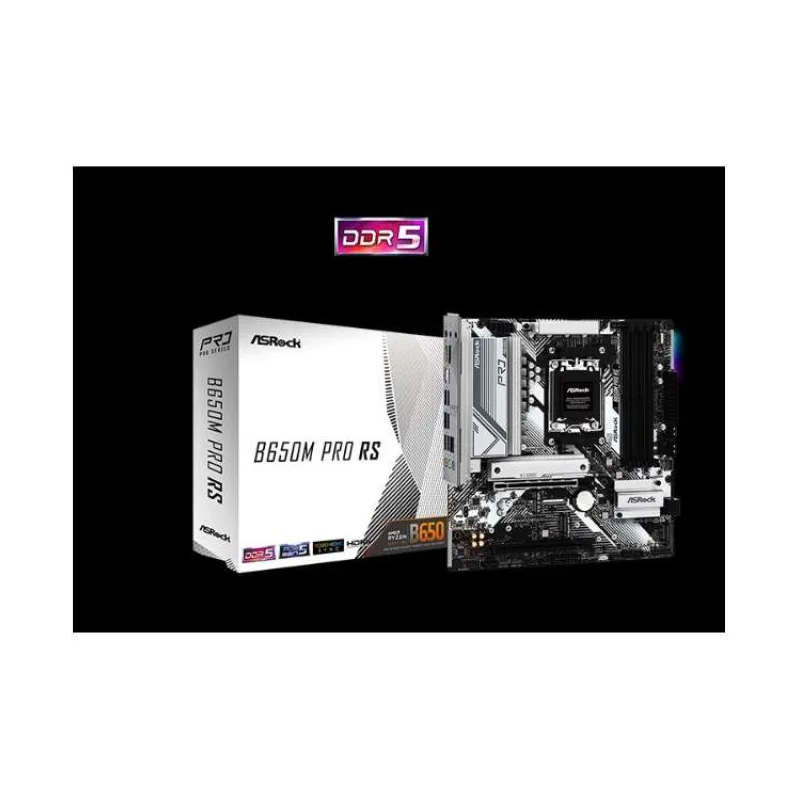 ASRock B650M Pro RS / AMD B650 / AM5 / 4x DDR5 DIMM / 3x M.2 / HDMI / DP / USB-C / mATX (B650M PRO RS)