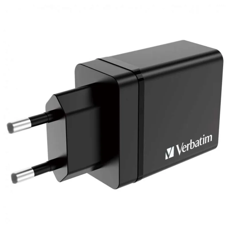 VERBATIM Univerzální adaptér nabíječka CHR-30EU2, 30W, 1x USB-C, 3x USB černá (49700)