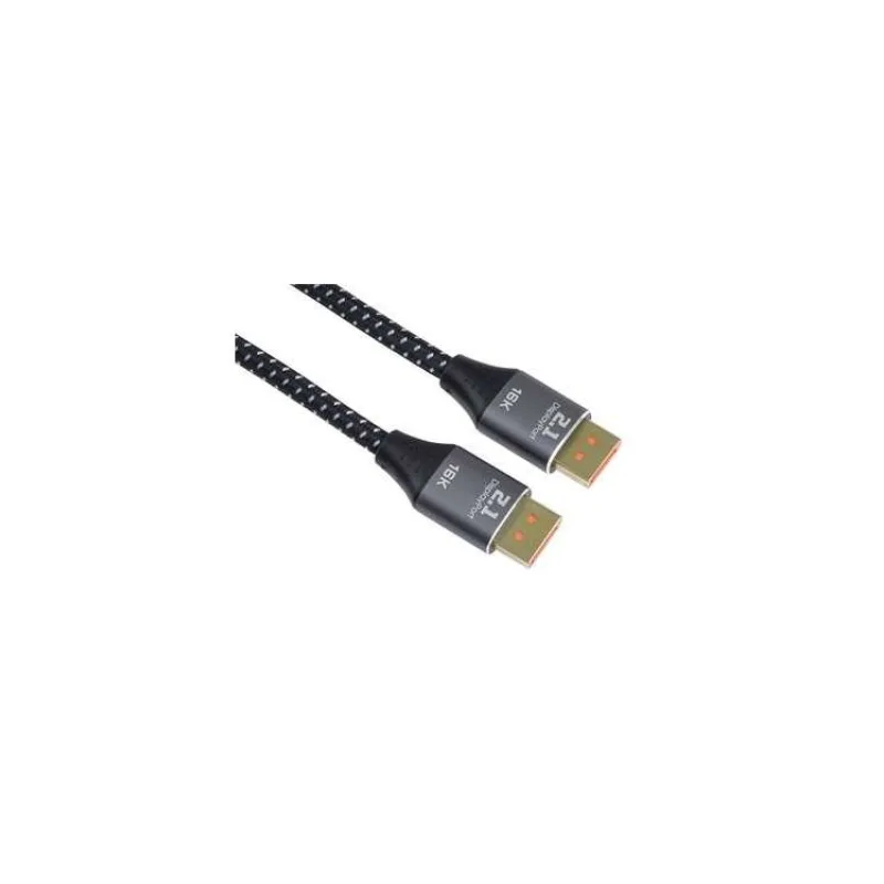 PremiumCord DisplayPort 2.1 kabel, 16K@60Hz,8K@120Hz,4K@240Hz,165Hz,144Hz kovové a zlacené konektory, 1,5m (kport11-015)