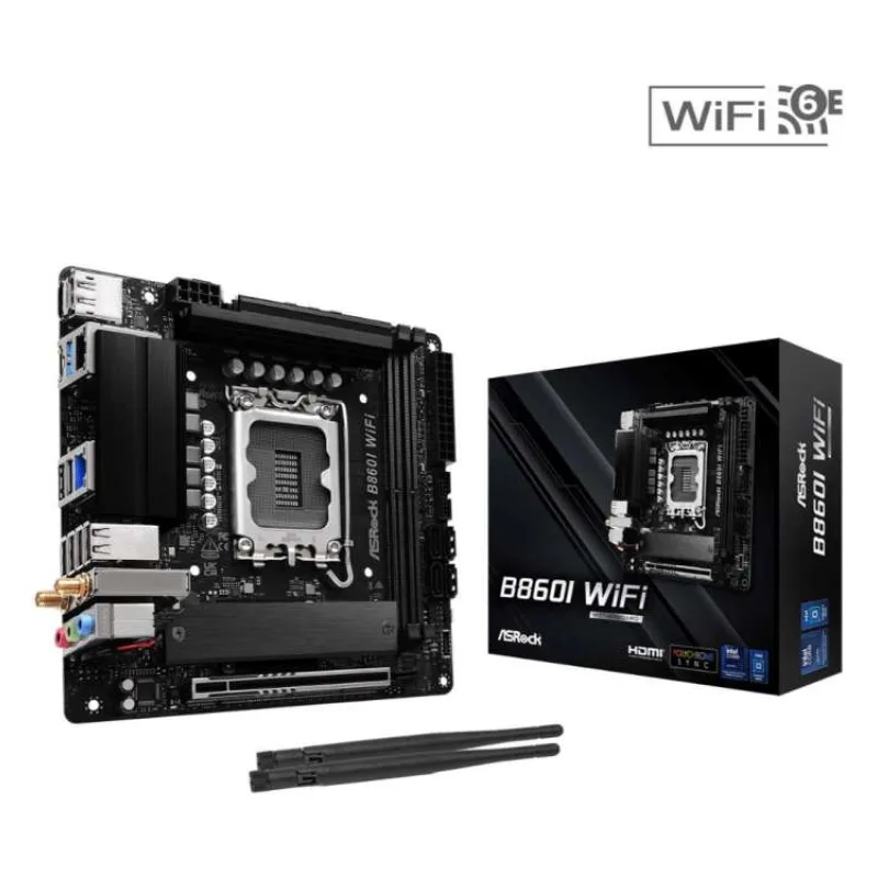 ASRock MB Sc LGA1851 B860I WiFi, Intel B860, 2xDDR5, 1xDP, 1xHDMI, WiFi, Mini-ITX (B860I WiFi)