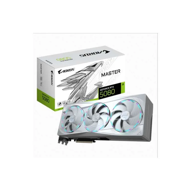 GIGABYTE VGA NVIDIA GeForce RTX 5080 MASTER ICE 16G, 16G GDDR7, 3xDP, 1xHDMI (GV-N5080AORUSM ICE-16GD)