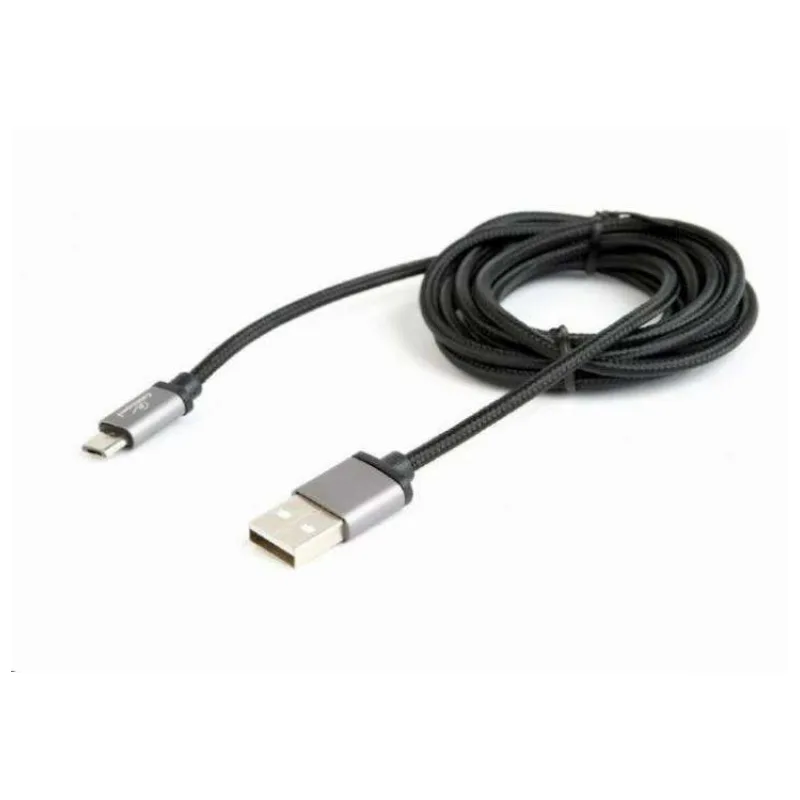Kábel CABLEXPERT USB A Male/Micro B Male 2.0, 1,8m, opletený, čierny, blister (CCB-mUSB2B-AMBM-6)