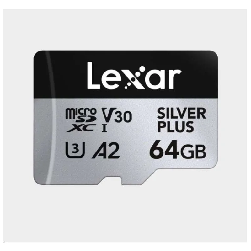 Lexar microSDXC Professional SILVER Plus UHS-I/U3/A2/4K R205/W100 (V30) 64GB (LMSSIPL064G-BNANG)