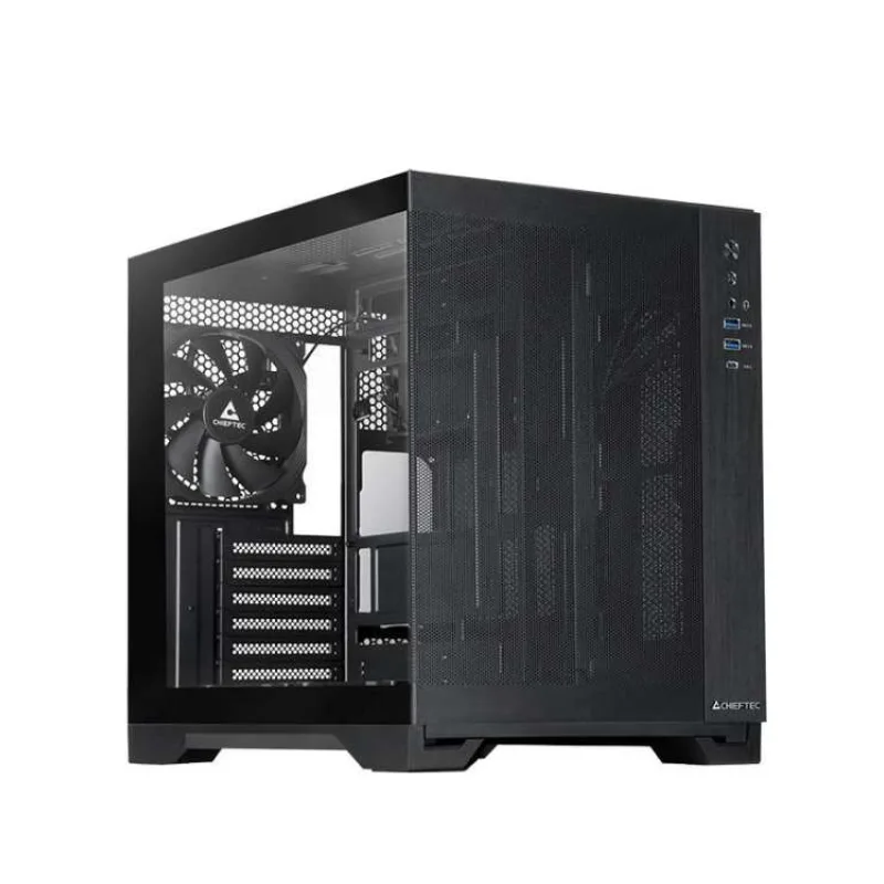 CHIEFTEC skříň VISIO AIR, ATX, 1x USB-C 3.2, 2x USB 3.0, 3x 140mm Fan, černá (GM-30B-M-OP)