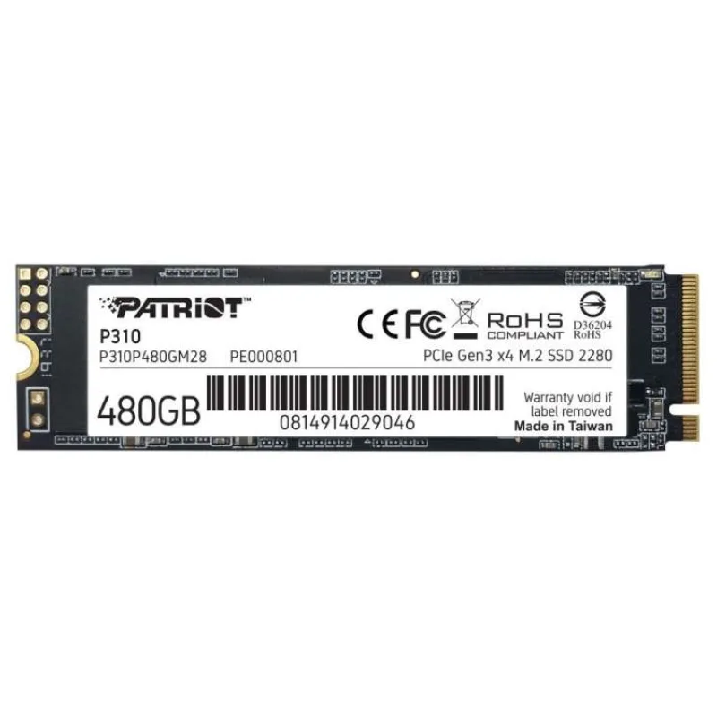 PATRIOT P310/480GB/SSD/M.2 NVMe/5R (P310P480GM28)