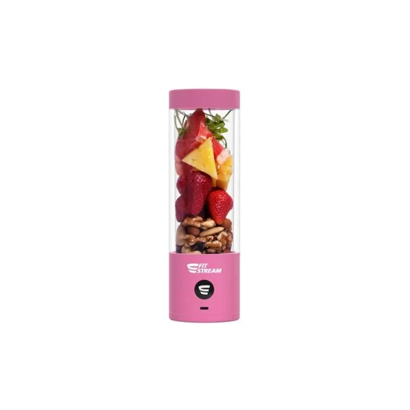 FitStream Pro Pink , prenosný, USB nabíjatelný mixér (FitStreamPRO-Pink)