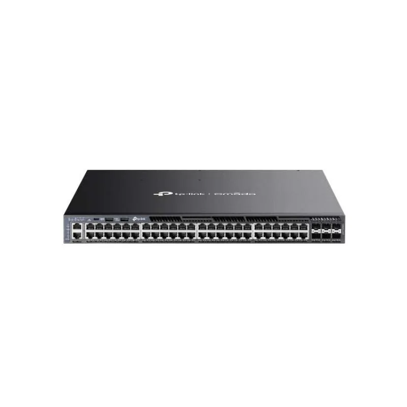 Omada 48-PortGigabit Stackable L3 Managed PoE+ Switch with 6 10GE SFP+ Slots PORT: 48× Gigabit PoE+ RJ45 Ports, 6× 10G S (SG6654XHP)