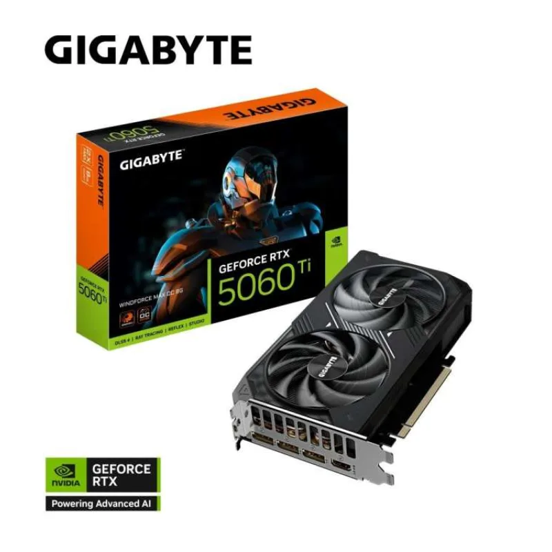 GIGABYTE VGA NVIDIA GeForce RTX 5060 Ti WINDFORCE MAX OC 8G, 8G GDDR7, 3xDP, 1xHDMI (GV-N506TWF2MAX OC-8GD)