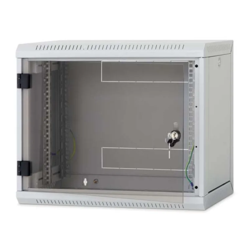 Nástenný rack RUA 9U/400mm odn.boč+plech.dv. (RUA-09-CS4-CAX-A1)