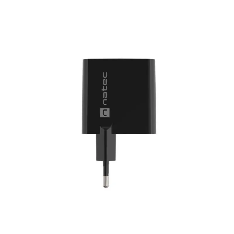 Univerzální USB nabíječka Natec RIBERA GaN 45W, 1X USB-A, 1X USB-C, černá (NUC-2143)