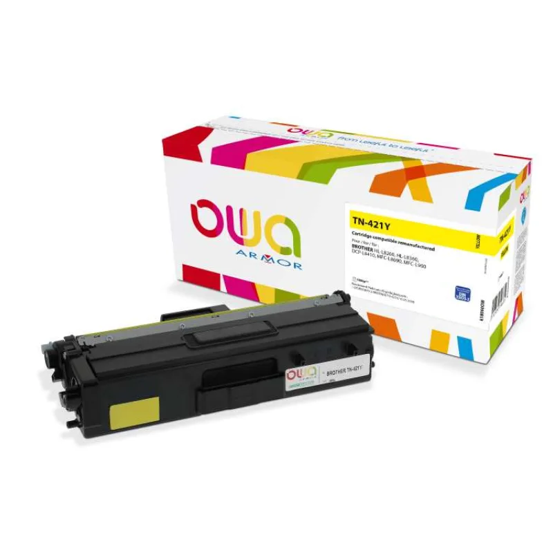OWA Armor toner kompatibilný s Brother TN-421Y, 1800st, žltá/yellow (K18060OW)