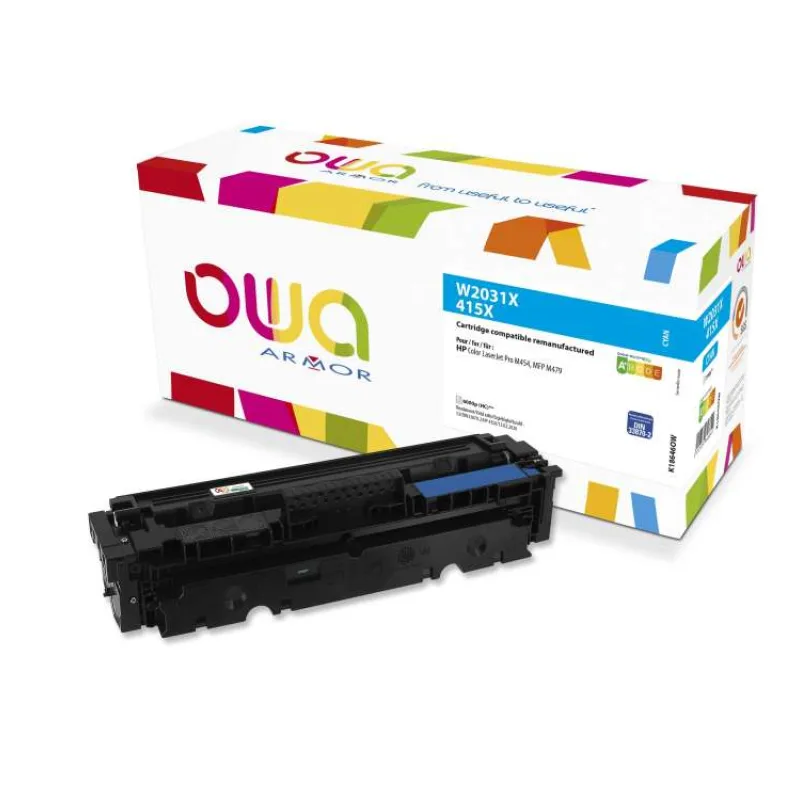 OWA Armor toner pre HP Laserjet M 450, 454, 455, 470, 479 6 000 strán, W2031X, modrá/kyanová (K18646OW)