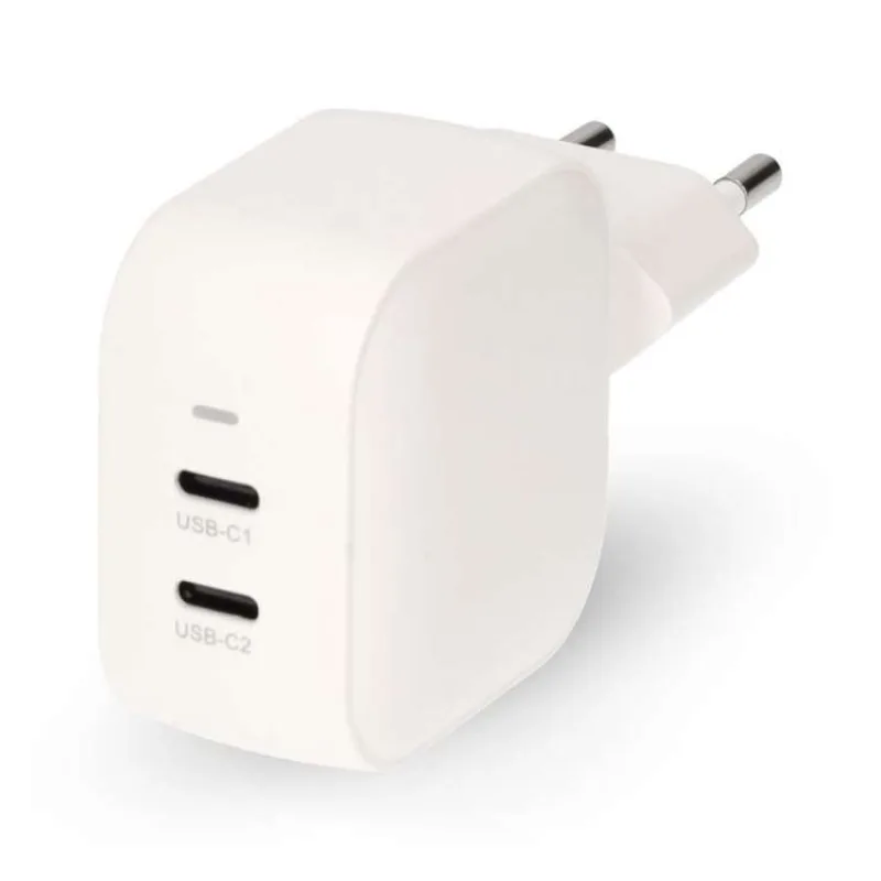 NEDIS síťová nabíječka/ 35 W/ PD 3.0/ rychlé nabíjení/ 1.75 / 2.33 / 2.92 / 3.0 A/ 2x USB-C/ bílá (WGCHA35WWT)