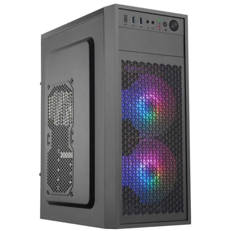 EUROCASE MidT ML N6-530B ARGB / bez zdroje / 2x USB 3.0 / USB-C / černá (P001039859536)