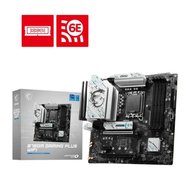 MSI MB Sc LGA1700 B760M GAMING PLUS WIFI, Intel B760, 4xDDR5, 2xDP, 2x HDMI, mATX (B760M GAMING PLUS WIFI)