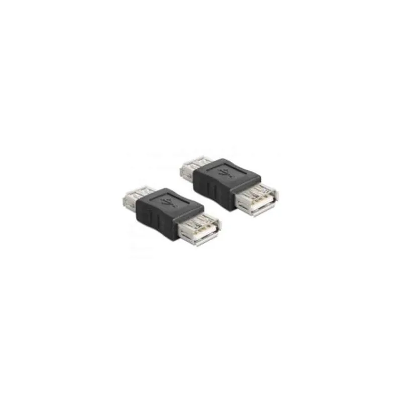 Delock USB Adapter, USB A černý samice/samice (spojka) (65012)