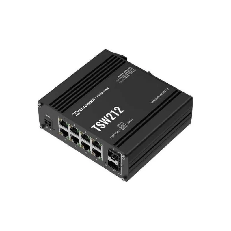 Teltonika L2/L3 Managed Switch 8 10/100/1000, 2x SFP - TSW212 (TSW212)