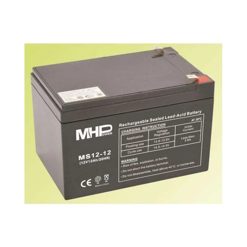Pb akumulátor MHPower VRLA AGM 12V/12Ah (MS12-12) (MS12-12)