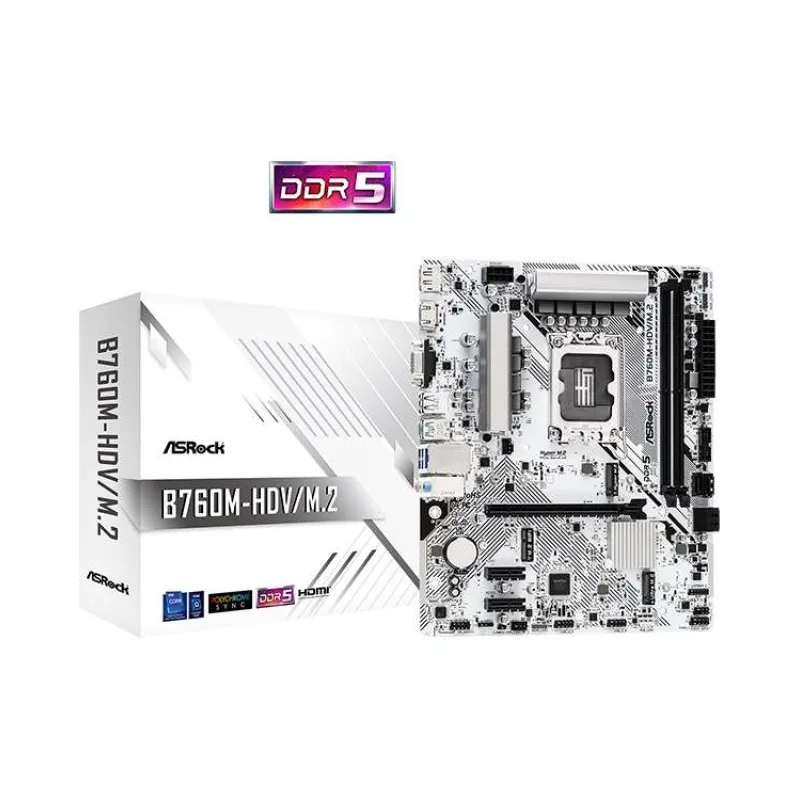 ASRock MB Sc LGA1700 B760M-HDV/M.2, Intel B760, 2xDDR5, 1xDP, 1xHDMI, 1xVGA, mATX (B760M-HDV/M.2)