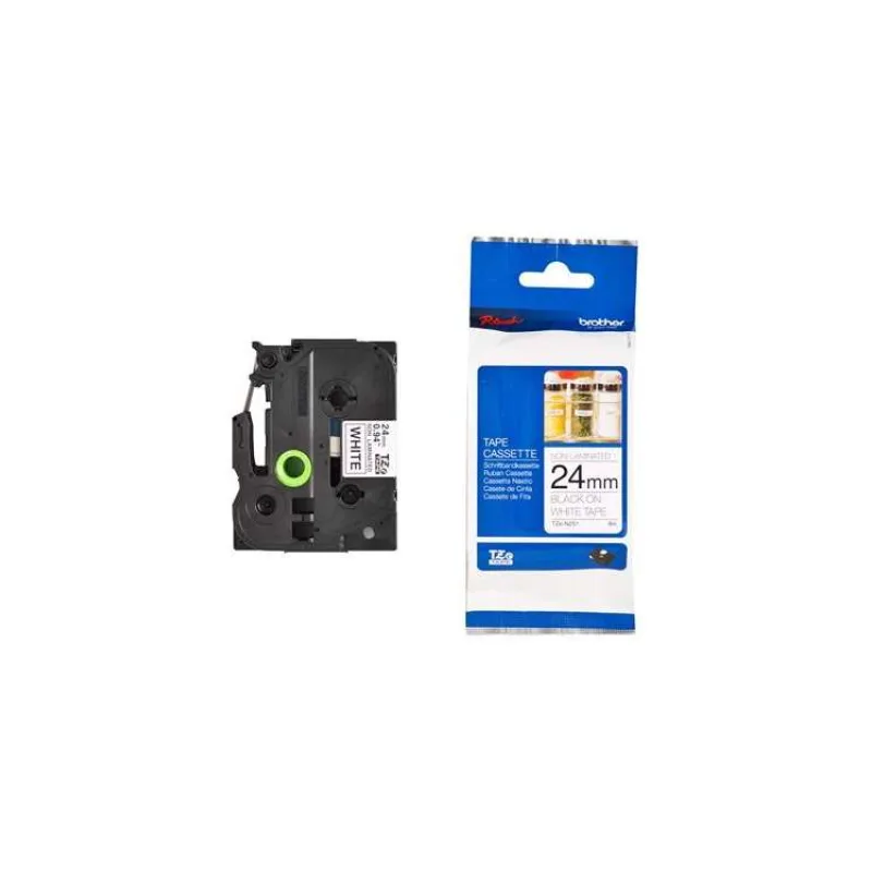 páska BROTHER TZeN251 čierne písmo, biela páska nelaminovná NON LAMINATED Tape (24mm) (TZEN251)