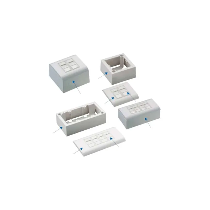 DATACOM Modul.dát.zásuvka STP CAT5E 4xRJ45 na aj pod omietku (2368)