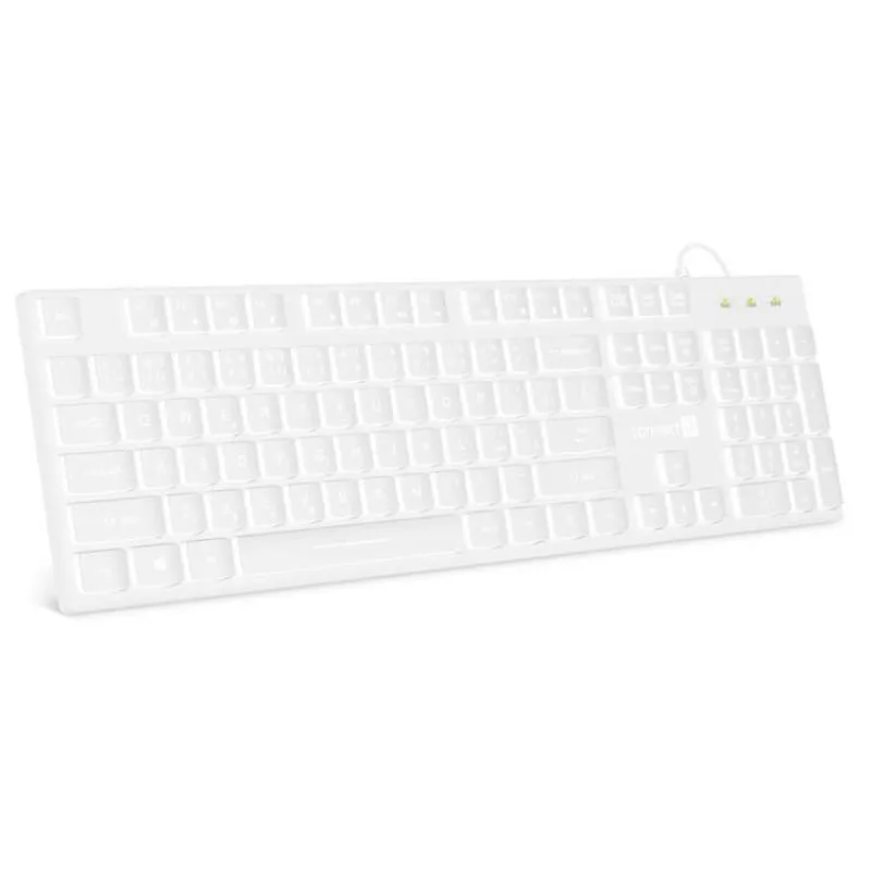 CONNECT IT Chocolate WhiteStar kancelářská podsvícená klávesnice (CZ + SK verze) WHITE (CKB-5052-CS)