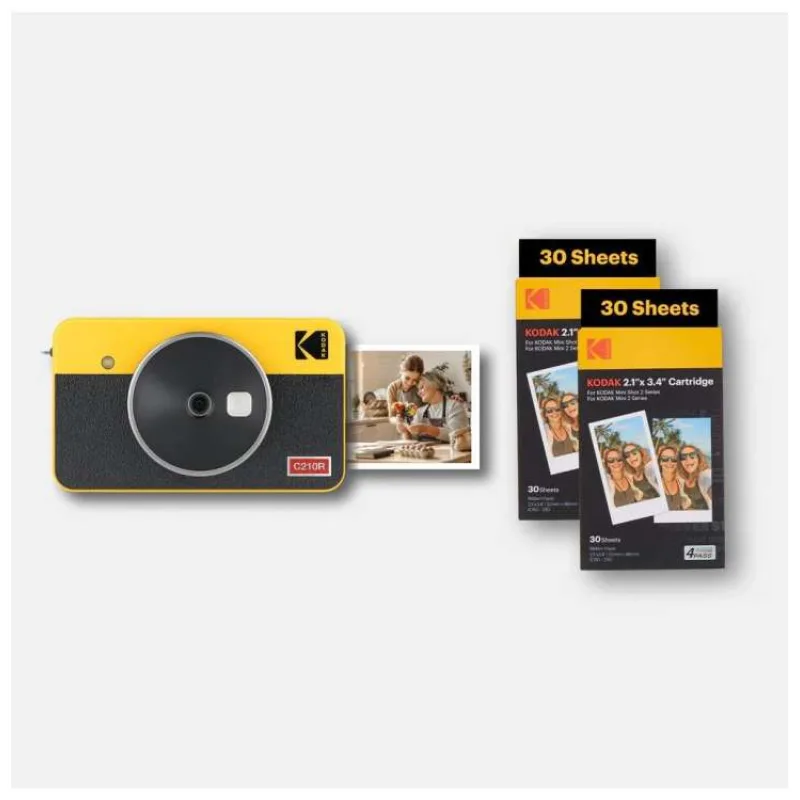 KODAK instantní fotoaparát Mini Shot 2 Retro C210R žlutá (KOCAMC210RY)