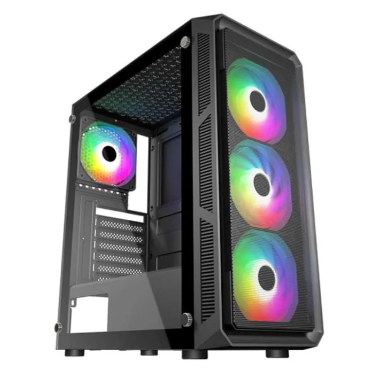 VeinX case HERMES MESH Mid Tower, ATX, 1xUSB 3.0, 2xUSB 2.0, 4x ARGB Fan, ARGB Controller, černá (VX-HE19A)