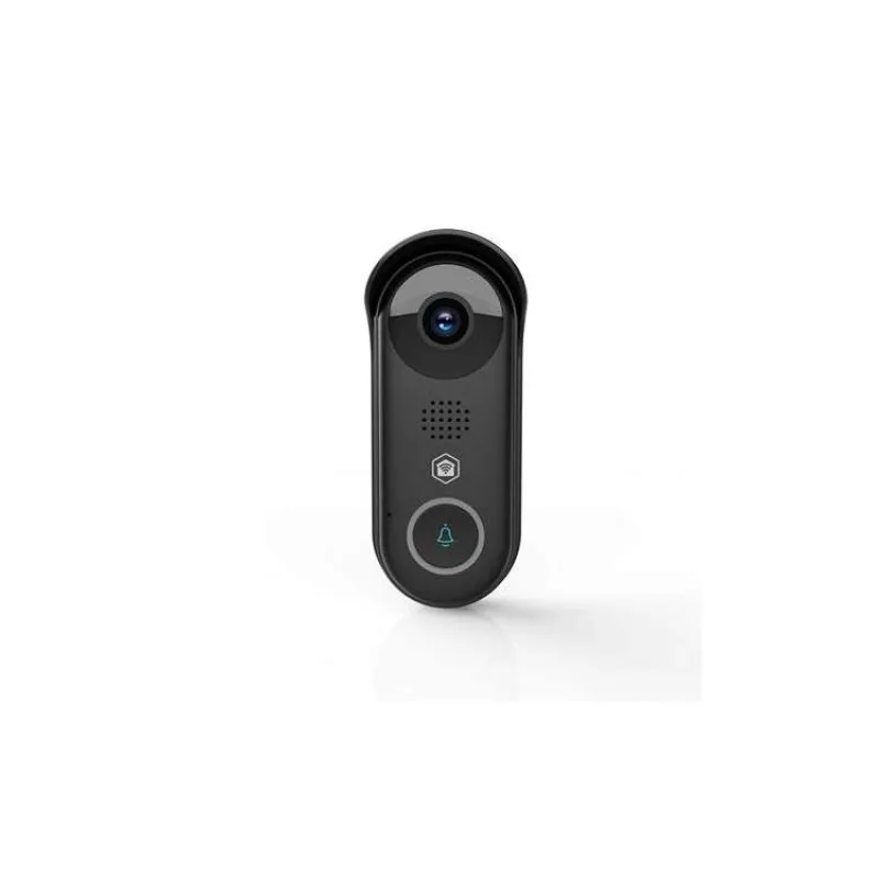 NEDIS Wi-Fi chytrý dveřní videotelefon/ 1920x1080/ 2Mpix/ IP54/ transformátor/ snímač pohybu/ noční vidění/ Onvif/ černý (WIFICDP11BK)