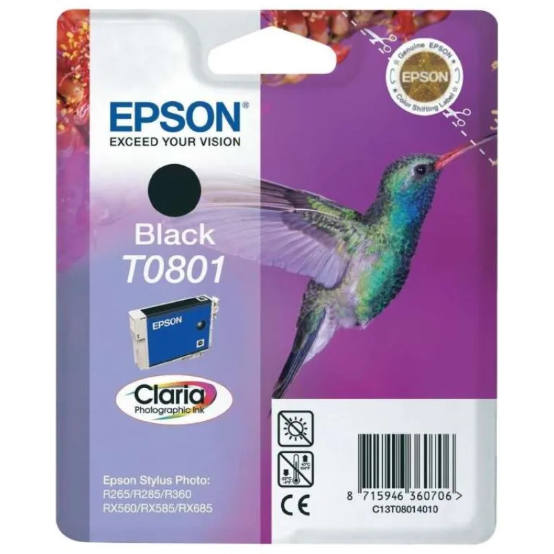 EPSON cartridge T0801 black (kolibřík) (C13T08014011)
