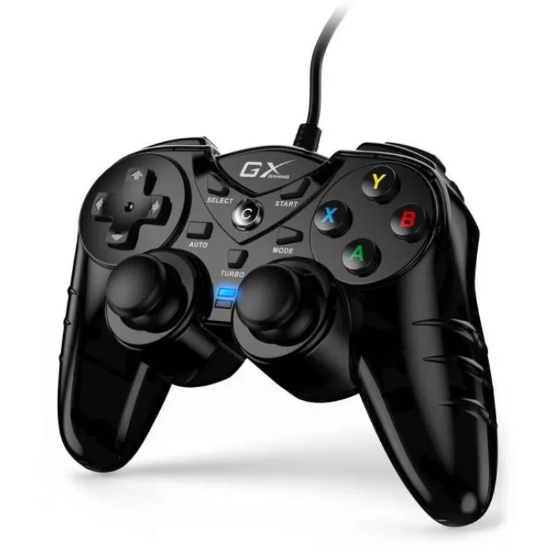 Genius GX Gaming GX-17UV, Gamepad, drátový, vibrační, pro PC a PS3, USB, černý (31610001400)
