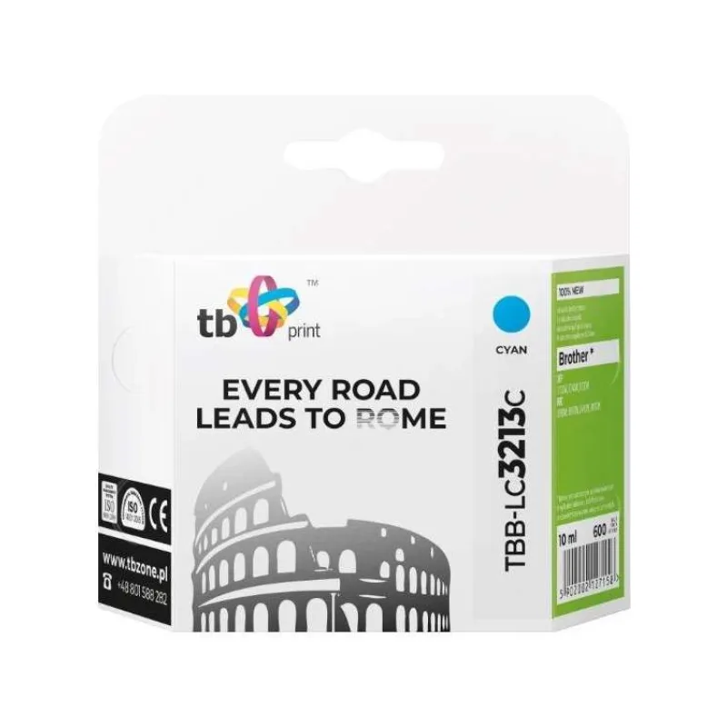 Ink. kazeta TB kompat. s Brother TBB-LC3213C CY (TBB-LC3213C)