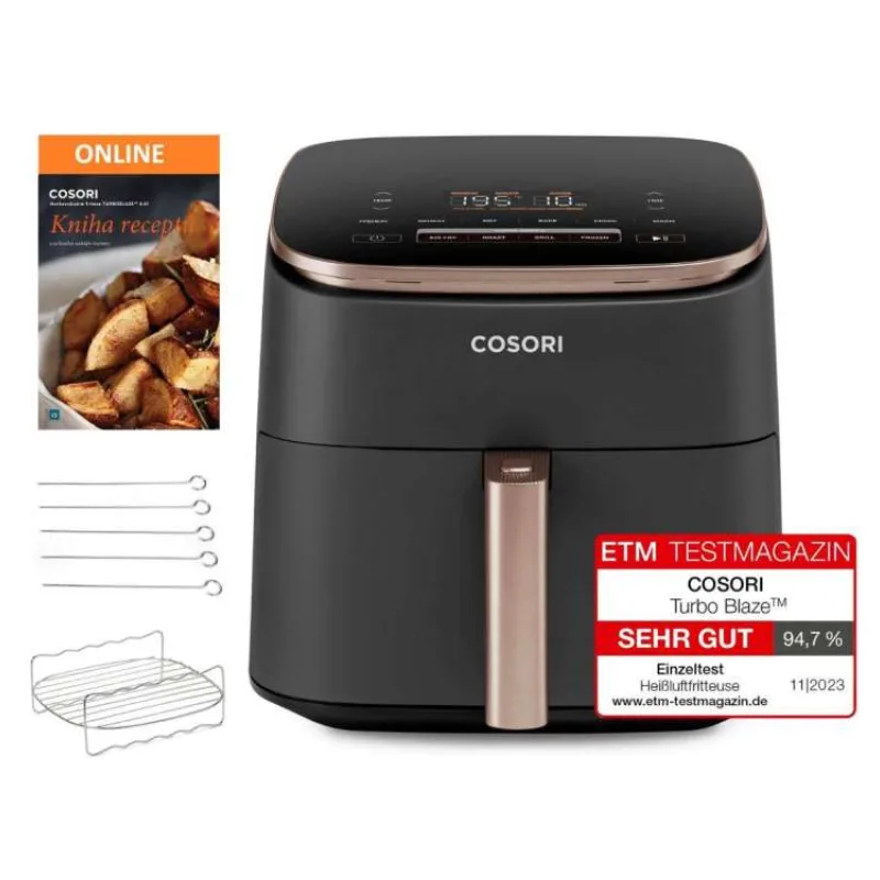 Cosori TurboBlaze Pro horkovzdušná fritéza 6.2l - černá (CAF-DC602-KEUR)