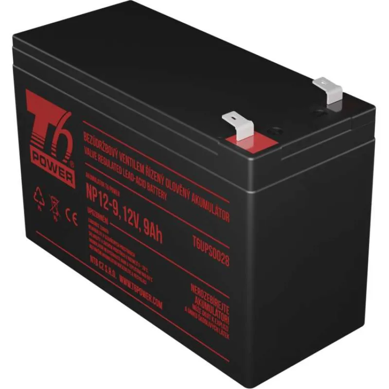 Akumulátor T6 Power NP12-9, 12V, 9Ah (T6UPS0028)