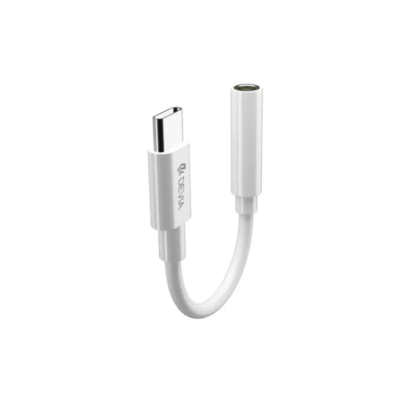Devia Smart Series Adapter USB-C to 3.5mm - White (6938595354113)