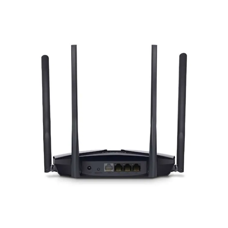 AX1800 Dual-Band Wi-Fi 6 Router SPEED: 574 Mbps at 2.4 GHz + 1201 Mbps at 5 GHz SPEC: 4× Fixed External Antennas, 3× Gig (MR70X)