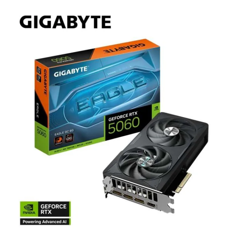 GIGABYTE VGA NVIDIA GeForce RTX 5060 EAGLE OC 8G, 8G GDDR7, 3xDP, 1xHDMI (GV-N5060EAGLE OC-8GD)