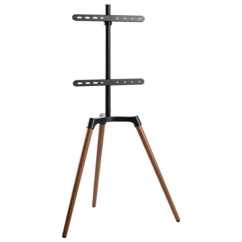 NEDIS podlahový TV stojan/ 50 - 65"/ 35 kg/ Skandinávské Provedení/ Otočné/ Protiskluzový popruh/ Snap-lock/ černý (TVSM7060BK)