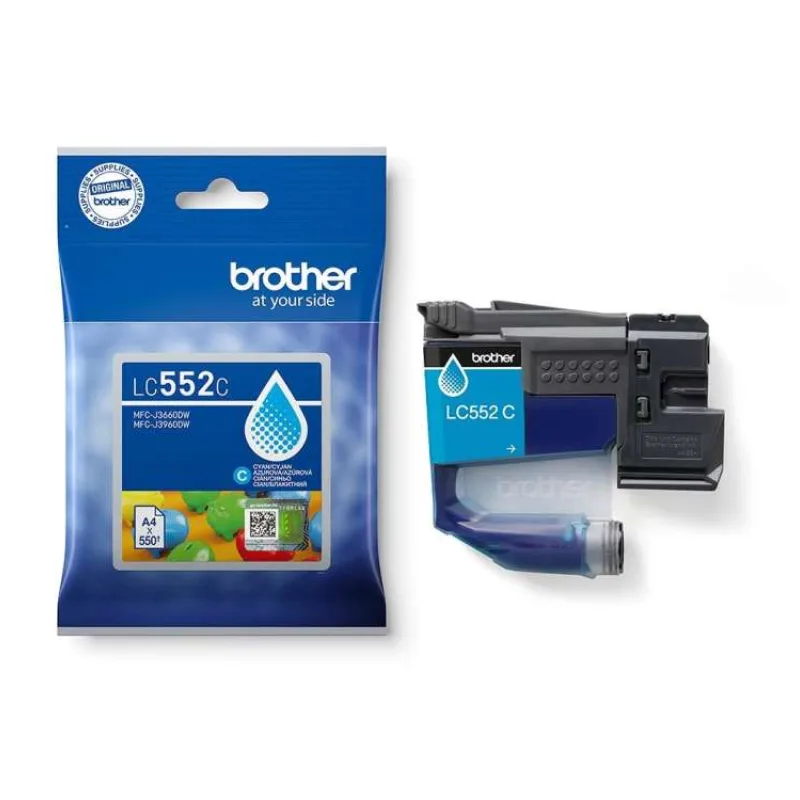 BROTHER INK LC-552C - cyan- cca 550stran, pro MFC-J3660 MFC-J3960 (LC552C)