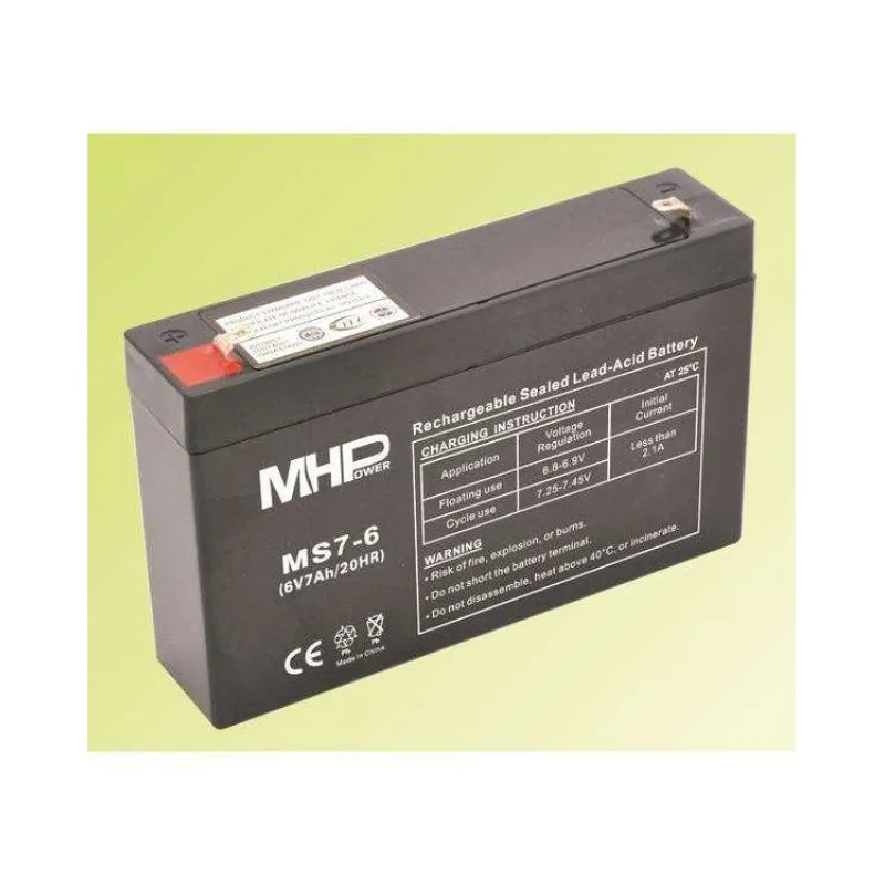 Pb akumulátor MHPower VRLA AGM 6V/7Ah (MS7-6) (MS7-6)