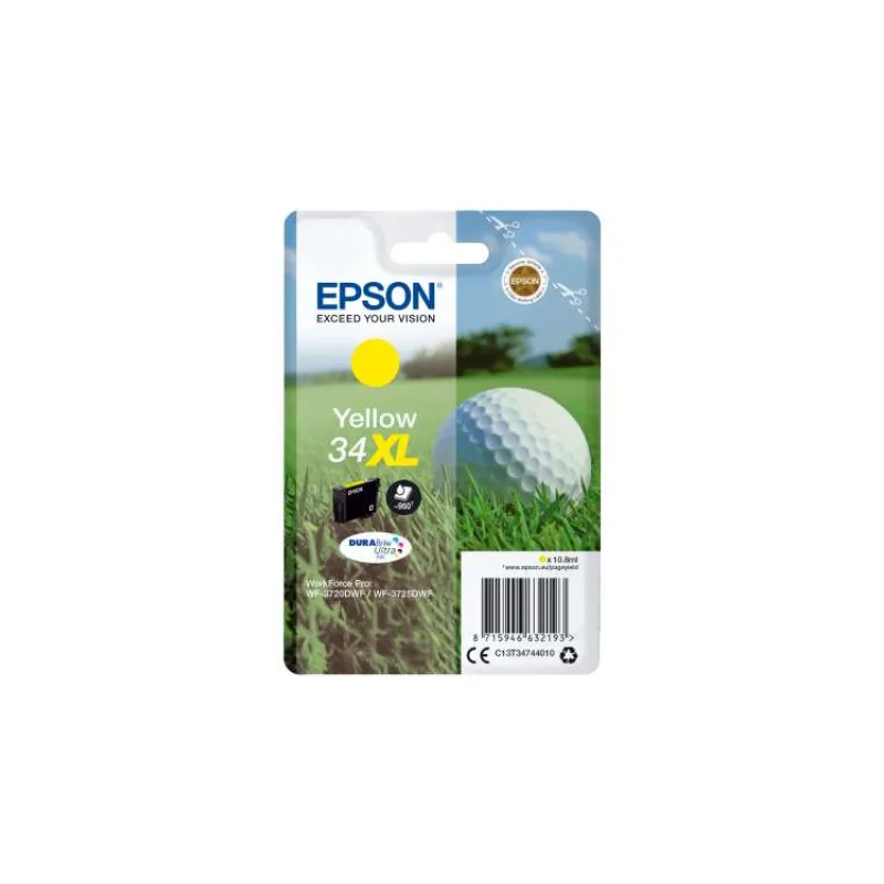 Epson Singlepack Yellow 34XL DURABrite Ultra Ink (C13T34744010)