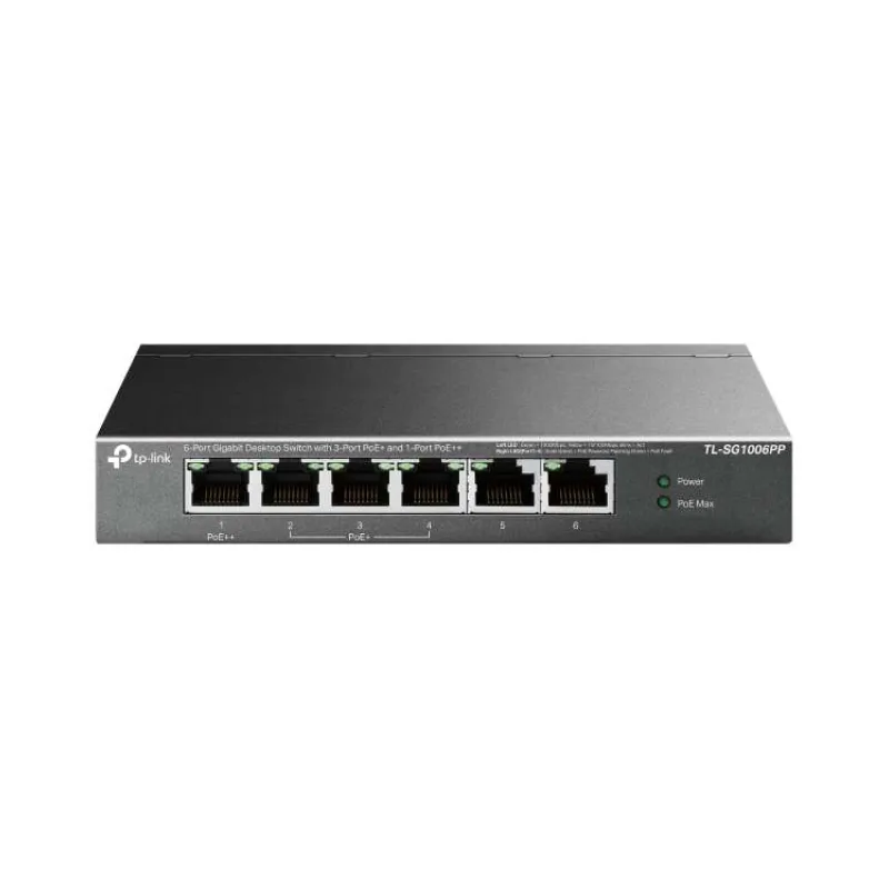 TP-Link TL-SG1006PP Switch 2x GLAN, 3x GLAN s PoE+, 1x GLAN s PoE++ (TL-SG1006PP)