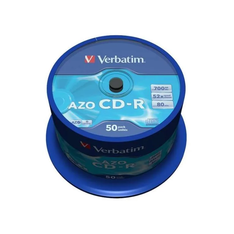 CD-R VERBATIM DTL+ Crystal 700MB 52X 50ks/cake*AZO (43343)